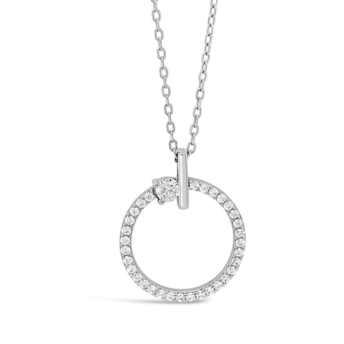 sparkling circle necklace